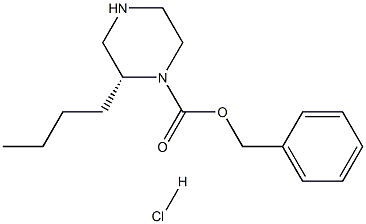 (R)-2-丁基哌嗪-1-羧酸苯甲酯盐酸盐,1217803-77-4,结构式