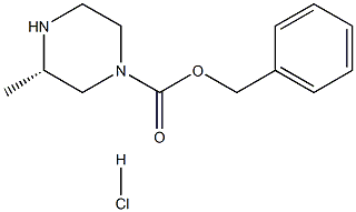 (S)-Benzyl 3-Methylpiperazine-1-carboxylate hydrochloride Struktur