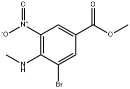 Methyl 3-broMo-4-(MethylaMino)-5-nitrobenzoate Struktur
