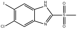 6-chloro-5-iodo-2-(Methylsulfonyl)-1H-benziMidazole Struktur