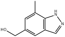 (7-甲基-1H-吲唑-5-基)甲醇 结构式