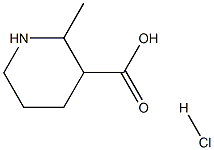 2-Methylpiperidine-3-carboxylic acid hydrochloride 化学構造式