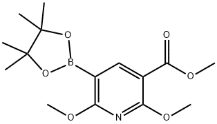 Methyl 2,6-diMethoxy-5-(4,4,5,5-tetraMethyl-1,3,2-dioxaborolan-2-yl)nicotinate 结构式