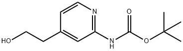 tert-Butyl (4-(2-hydroxyethyl)pyridin-2-yl)carbaMate 化学構造式