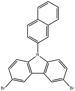 9-(2-萘基)-3,6-二溴咔唑, 1221237-83-7, 结构式