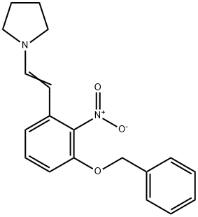 Pyrrolidine, 1-[2-[2-nitro-3-(phenylMethoxy)phenyl]ethenyl]- 化学構造式