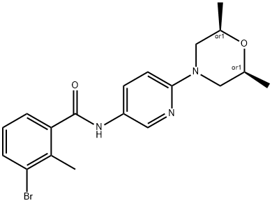 1221721-86-3 3-溴-N-(6-((2S,6R)-2,6-二甲基吗啉)吡啶-3-基)-2-甲基苯甲酰胺