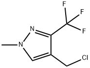 4-氯甲基-1-甲基-3-三氟甲基-1H-吡唑, 1222556-79-7, 结构式