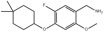 4-[(4,4-diMethylcyclohexyl)oxy]-5-fluoro-2-Methoxy-BenzeneMethanaMine, 1224048-15-0, 结构式