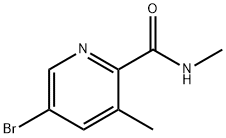 5-溴-3-甲基-N-甲基吡啶-2-甲酰胺 结构式
