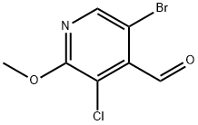 5-溴-3-氯-2-甲氧基吡啶-4-甲醛,1224604-20-9,结构式