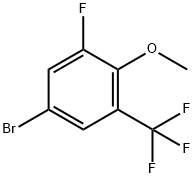 5-溴-1-氟-2-甲氧基-3-(三氟甲基)苯 结构式