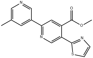 Methyl 5'-Methyl-5-(1,3-thiazol-2-yl)-2,3'-bipyridine-4-carboxylate Structure