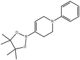 1-苯基-4-(4,4,5,5-四甲基-1,3,2-二噁硼戊环-2-基)-1,2,3,6-四氢吡啶, 1225062-60-1, 结构式