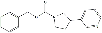 3-(吡啶-3-基)吡咯烷-1-甲酸苄酯, 1225218-97-2, 结构式