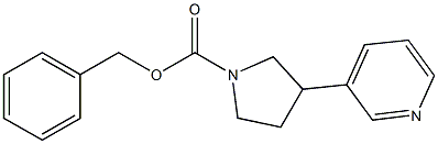 Benzyl 3-(pyridin-3-yl)pyrrolidine-1-carboxylate 化学構造式