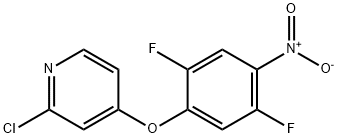 2-氯-4-(2,5-二氟-4-硝基苯氧基)吡啶, 1225278-64-7, 结构式