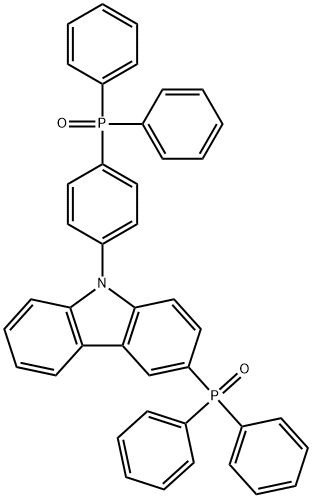 3-(ジフェニルホスホロソ)-9-[4-(ジフェニルホスホロソ)フェニル]-9H-カルバゾール 化学構造式