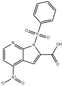 1-(Phenylsulphonyl)-4-nitro-7-azaindole-2-carboxylic acid Structure