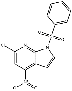 1-(Phenylsulfonyl)-4-nitro-6-chloro-7-azaindole Structure
