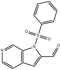 1-(Phenylsulfonyl)-6-azaindole-2-carbaldehyde 化学構造式