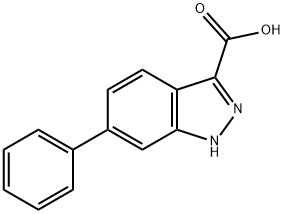 6-phenyl-1H-indazole-3-carboxylic acid 化学構造式