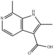 2,7-DiMethyl-6-azaindole-3-carboxylic acid Structure