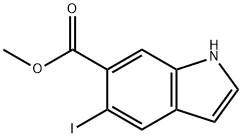 5-Iodo indole-6-carboxylic acid Methyl ester Structure