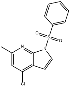 1-(Phenylsulphonyl)-4-chloro-6-Methyl-7-azaindole Struktur