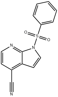 1-(Phenylsulphonyl)-4-cyano-7-azaindole Structure