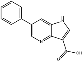 6-PHENYL-1H-PYRROLO[3,2-B]PYRIDINE-4-CARBOXYLIC ACID 结构式