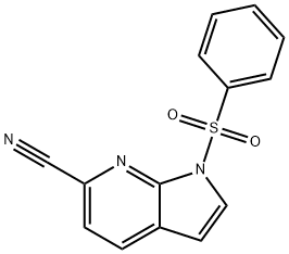 1-(Phenylsulphonyl)-6-cyano-7-azaindole, 1227270-43-0, 结构式