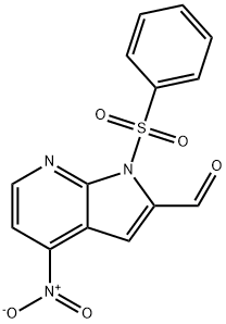 1-(Phenylsulphonyl)-4-nitro-7-azaindole-2-carbaldehyde Structure