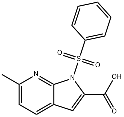 1-(Phenylsulphonyl)-6-Methyl-7-azaindole-2-carboxylic acid Structure