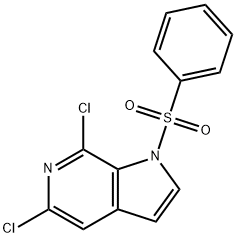 5,7-Dichloro-1-(phenylsulfonyl)-6-azaindole 结构式
