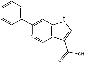 6-Phenyl-3-(5-azaindole)carboxylic acid 化学構造式