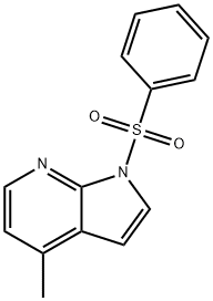 4- Methyl-1 -(phenylsulfonyl)-1 H-pyrrolo[2,3-b]pyridine 化学構造式
