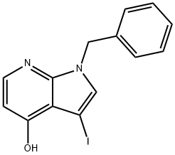 1-Benzyl-3-iodo-4-hydroxy-7-azaindole Structure