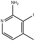 3-碘-4-甲基吡啶-2-胺 结构式