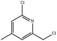 2-CHLORO-6-(CHLOROMETHYL)-4-METHYLPYRIDINE 化学構造式