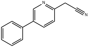 2-(5-phenylpyridin-2-yl)acetonitrile 化学構造式