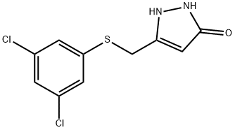 1227692-56-9 5-(((3,5-ジクロロフェニル)チオ)メチル)-1H-ピラゾール-3(2H)-オン