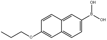 (6-丙氧基萘-2-基)硼酸 结构式