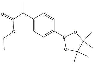 Ethyl 2-[4-(4,4,5,5-TetraMethyl-1,3,2-dioxaborolan-2-yl)phenyl]propanoate Struktur
