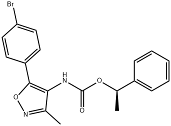 [5-(4-BroMophenyl)-3-Methylisoxazol-4-yl]carbaMic acid(R)-1-phenylethyl ester 化学構造式