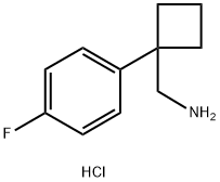 [1-(4-Fluorophenyl)cyclobutyl]MethanaMine, HCl,1228879-30-8,结构式