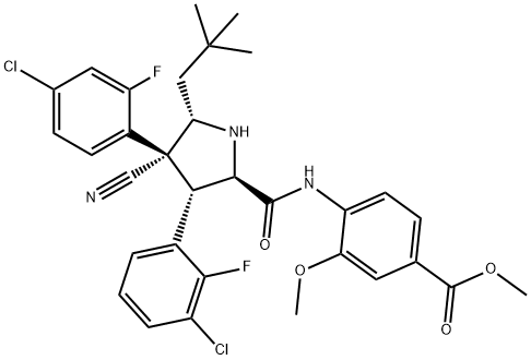 Benzoic acid, 4-[[[(2R,3S,4R,5S)-3-(3-chloro-2-fluorophenyl)-4-(4-chloro-2-fluorophenyl)-4-cyano-5-(2,2-diMethylpropyl)-2-pyrrolidinyl]carbonyl]aMino]-3-Methoxy-, Methyl ester