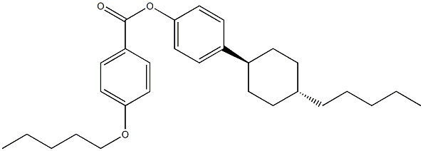 4-(Pentyloxy)benzoic acid 4-(trans-4-pentylcyclohexyl)phenyl ester 化学構造式