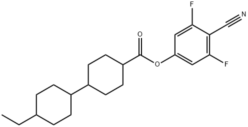 4-氰基-3,5-二氟苯基 4'-乙基-[1,1'-联(环己烷)]-4-羧酸酯 结构式