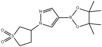 1-(Tetrahydro-1,1-dioxido-3-thienyl)-4-(4,4,5,5-tetraMethyl-1,3,2-dioxaborolan-2-yl)-1H-pyrazole,1233526-31-2,结构式